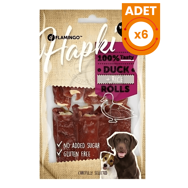 Flamingo Hapki Rolls Ördekli ve Pirinçli Köpek Ödül Maması