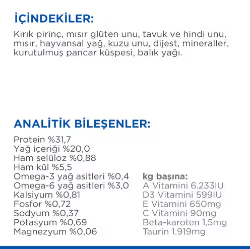 Hills Adult Kuzu Etli Yetişkin Kedi Maması