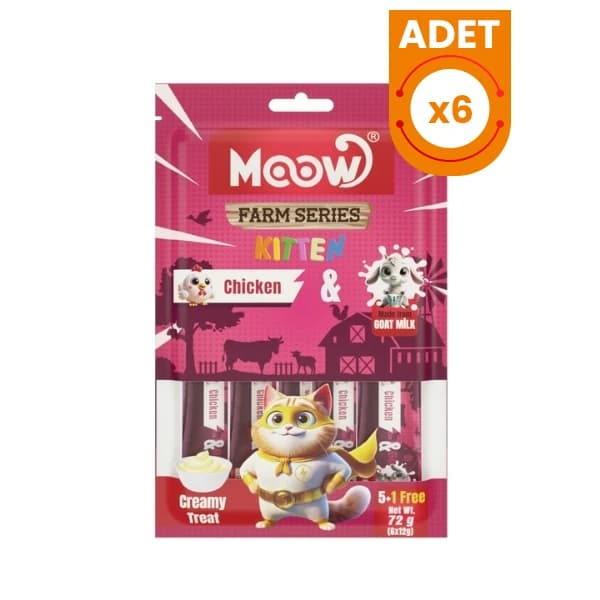 Moow Tavuklu ve Keçi Sütlü Yavru Sıvı Kedi Ödül Maması