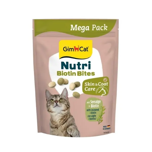 Gimcat Nutri Biyotinli ve Deniz Yosunlu Tablet Kedi Ödül Maması