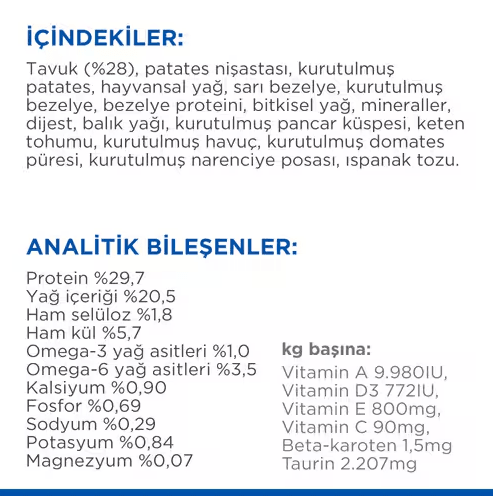 Hills Tahılsız Tavuklu Yetişkin Kedi Maması