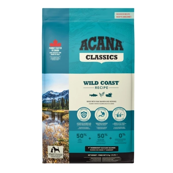 Acana Classics Wild Coast Düşük Tahıllı Balıklı ve Sebzeli Yetişkin Köpek Maması - 9.7 Kg