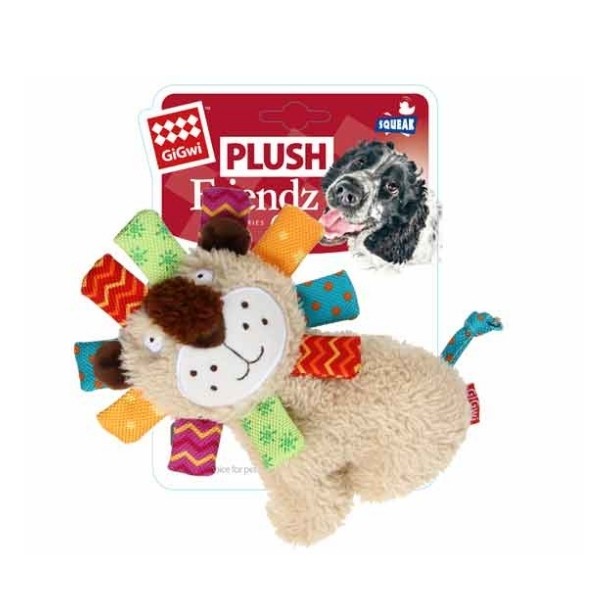 Gigwi Plush Friendz Renkli Yeleli Aslan Sesli Peluş Köpek Oyuncağı