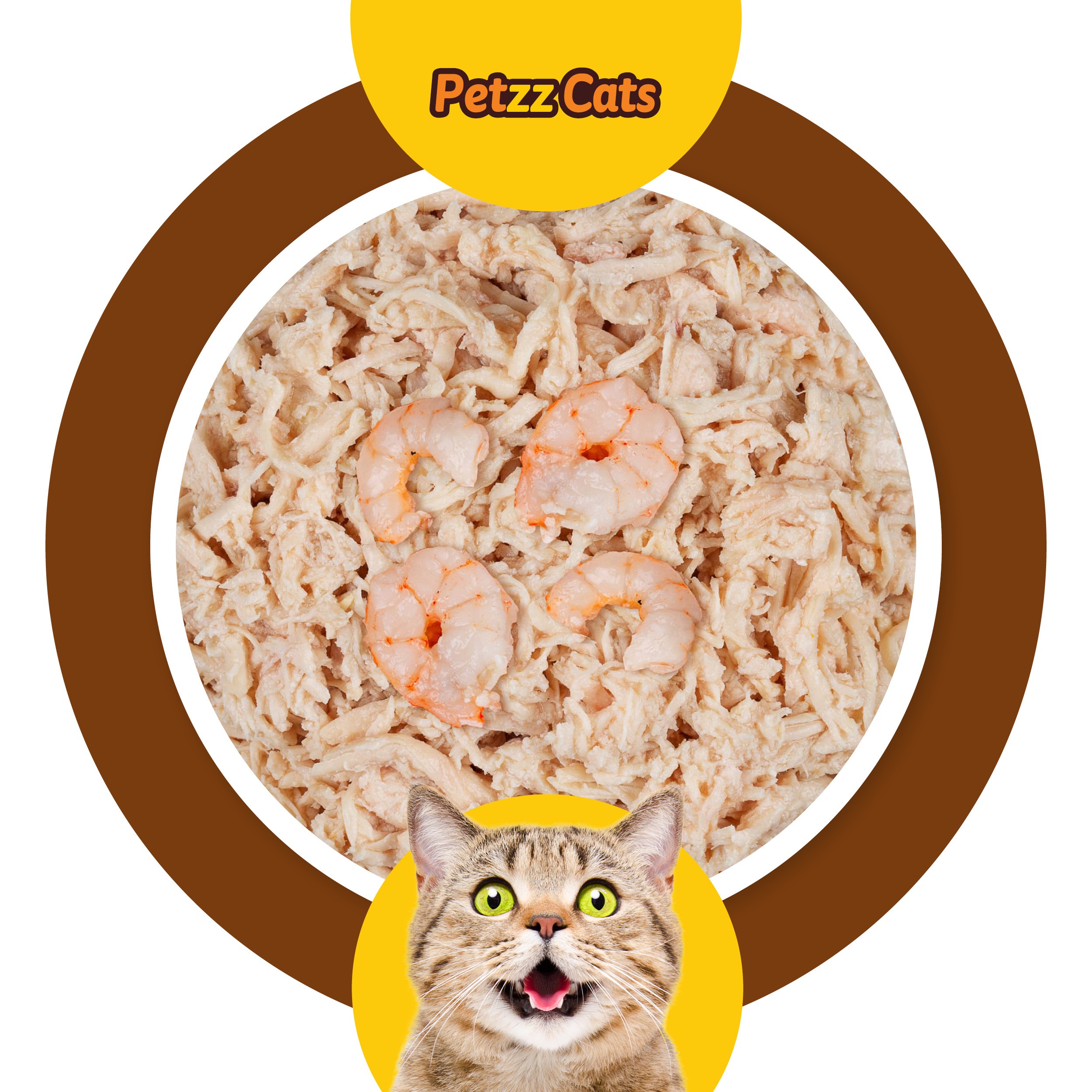 PetzzCats Tavuk & Karides Konserve Kedi Maması