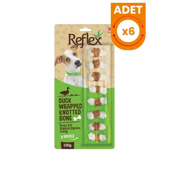 Reflex Ördek Etli Düğümlü Sekizli Çiğneme Kemiği Köpek Ödülü