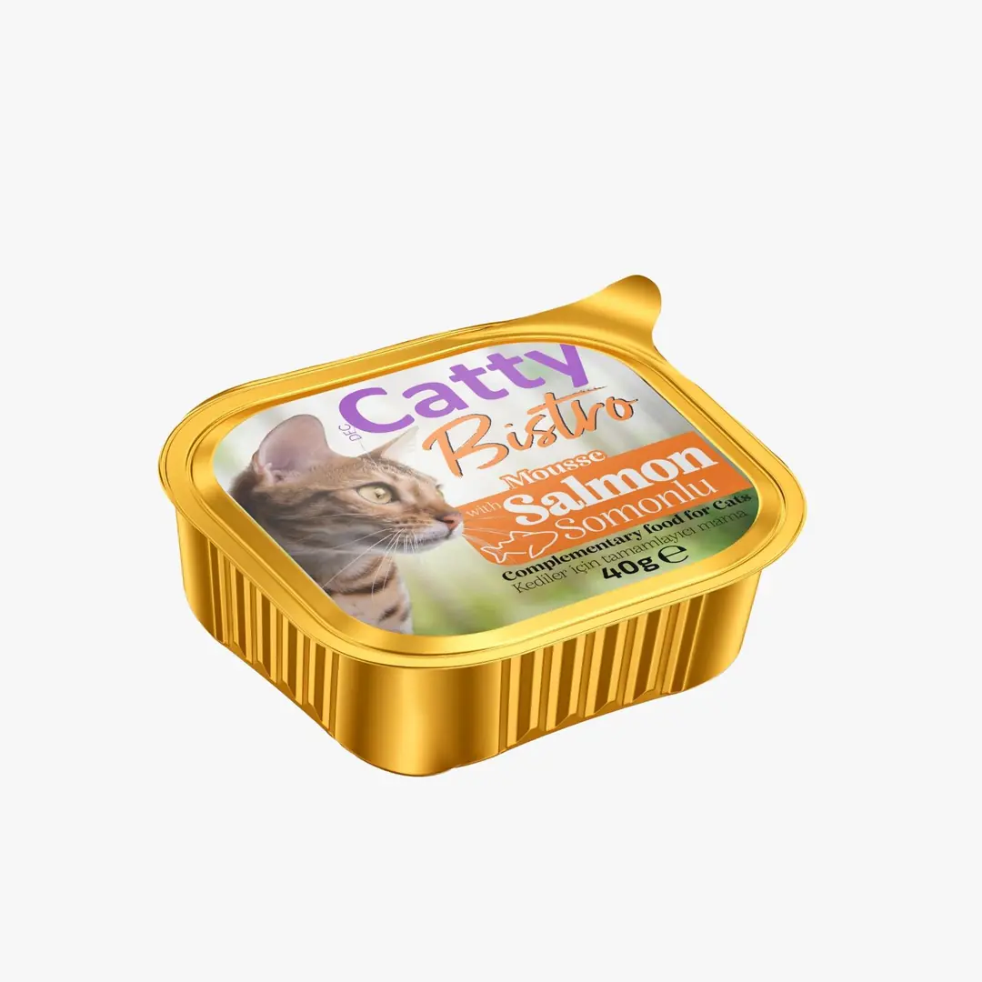 Catty Bistro Mousse Somonlu Yetişkin Kedi Konservesi