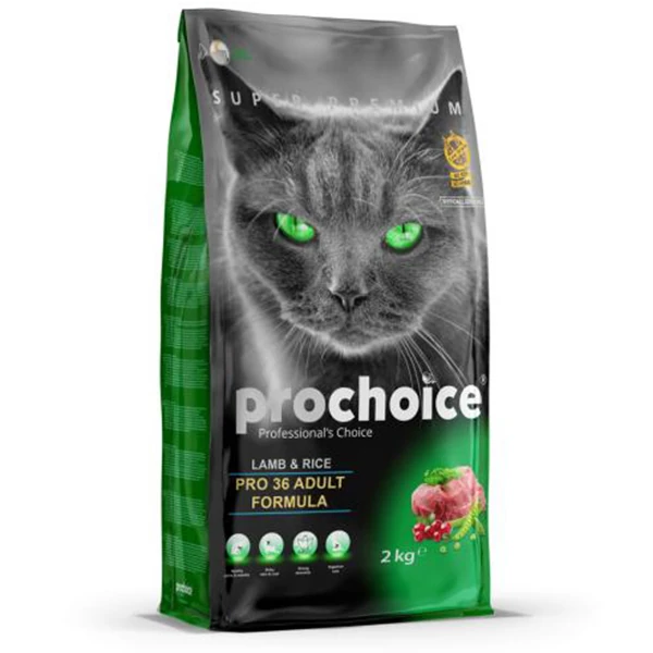 Pro Choice Pro 36 Kuzu Pirinçli Yetişkin Kedi Maması - 2 Kg