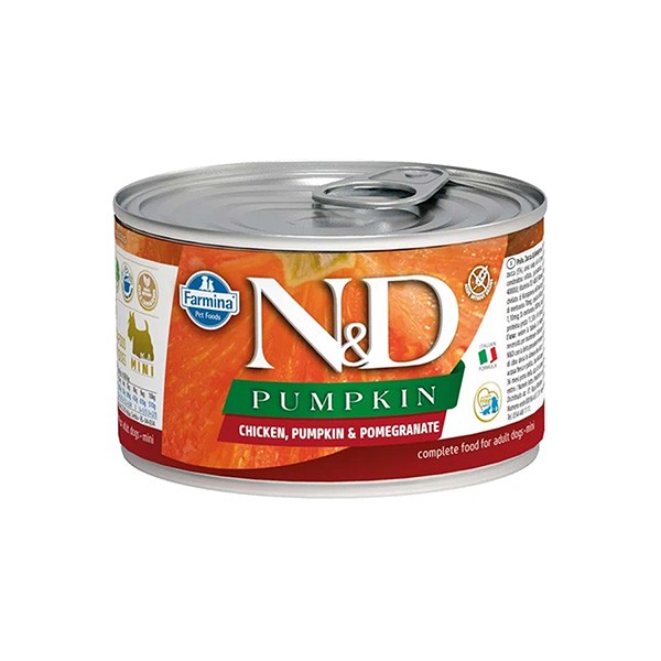 N&D Pumpkin Tavuklu ve Narlı Mini Irk Konserve Yaş Köpek Maması