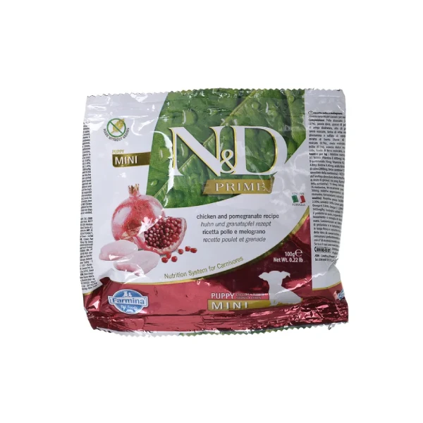 N&D Prime Puppy Tavuk ve Narlı Mini Irk Yavru Köpek Maması - 100 Gr