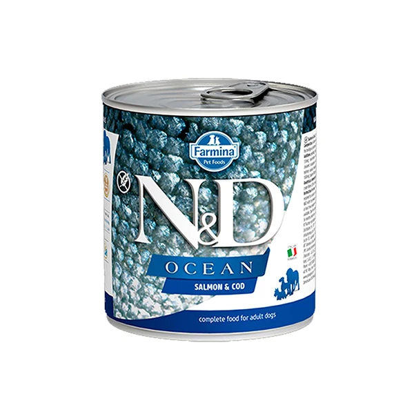 N&D Ocean Somonlu ve Morina Balıklı Konserve Yaş Köpek Maması - 1 Adet 285 Gr