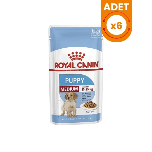 Royal Canin Medium Puppy Gravy Yavru Konserve Köpek Maması - 140 Gr 6 Adet