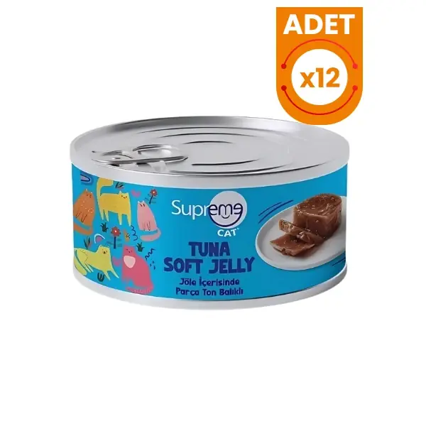 Supreme Cat Jöle İçerisinde Ton Balıklı Yetişkin Konserve Kedi Maması