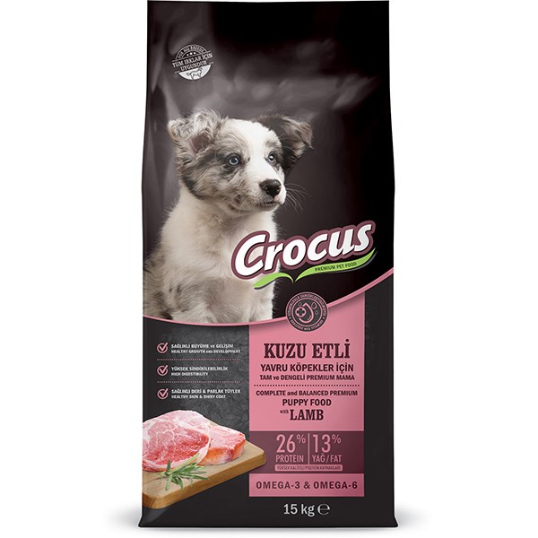 Crocus Puppy Kuzulu ve Pirinçli Yavru Köpek Maması