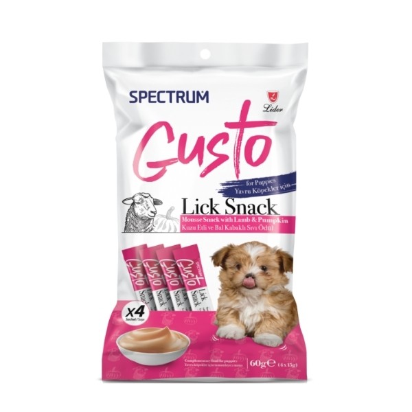 Spectrum Gusto Kuzu Etli ve Bal Kabaklı Sıvı Yavru Köpek Ödül Maması