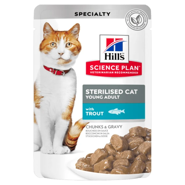 Hills Sterilised Alabalıklı Pouch Kısırlaştırılmış Konserve Kedi Maması - 85 Gr 1 Adet