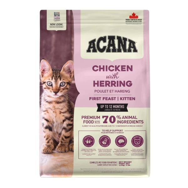 Acana Kitten First Feast Tavuklu ve Ringa Balıklı Yavru Kedi Maması - 1.8 Kg