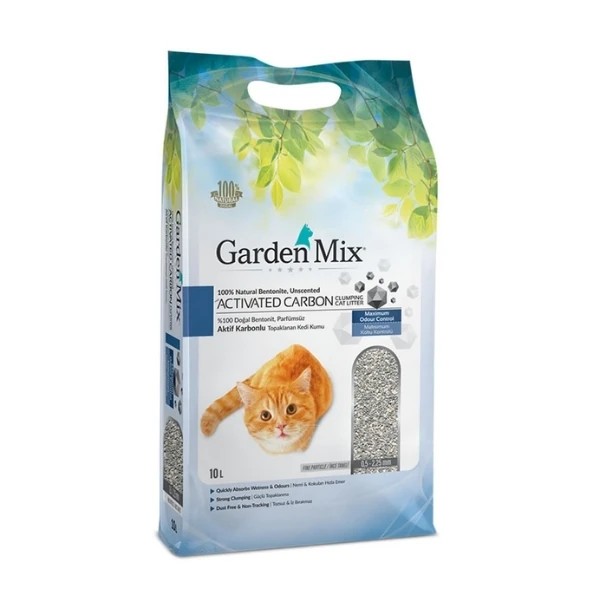 Garden Mix Aktif Karbonlu Topaklaşan Bentonit Kedi Kumu