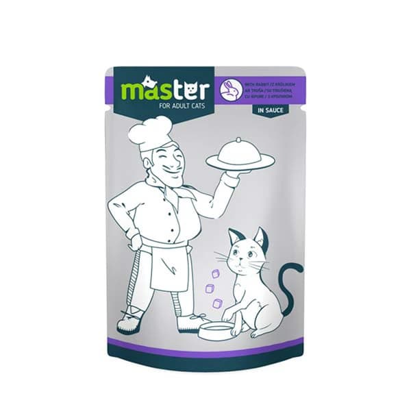 Master Soslu Dana Etli Pouch Konserve Kedi Maması