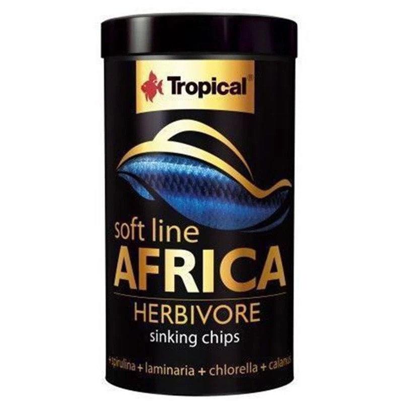 Tropical Softline Africa Herbivore Chips Otçul Afrika Balıkları için Yumuşak Taneli Balık Yemi