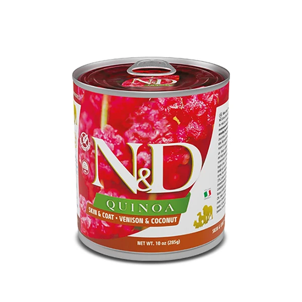 N&D Quinoa Geyikli ve Hindistan Cevizli Konserve Yaş Köpek Maması - 1 Adet 285 Gr