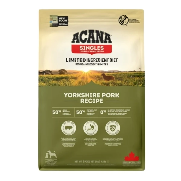 Acana Yorkshire Pork Tahılsız Domuz Etli Yetişkin Köpek Maması - 2 Kg