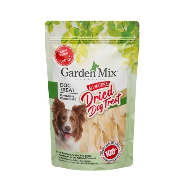 Garden Mix Kurutulmuş Dana Kulak Köpek Ödül Maması