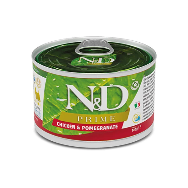 N&D Prime Tavuklu ve Narlı Mini Irk Konserve Yaş Köpek Maması - 1 Adet 140 Gr