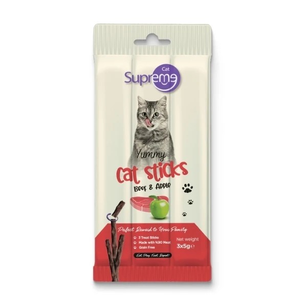 Supreme Cat Sığır Etli ve Elmalı Stick Kedi Ödül Maması