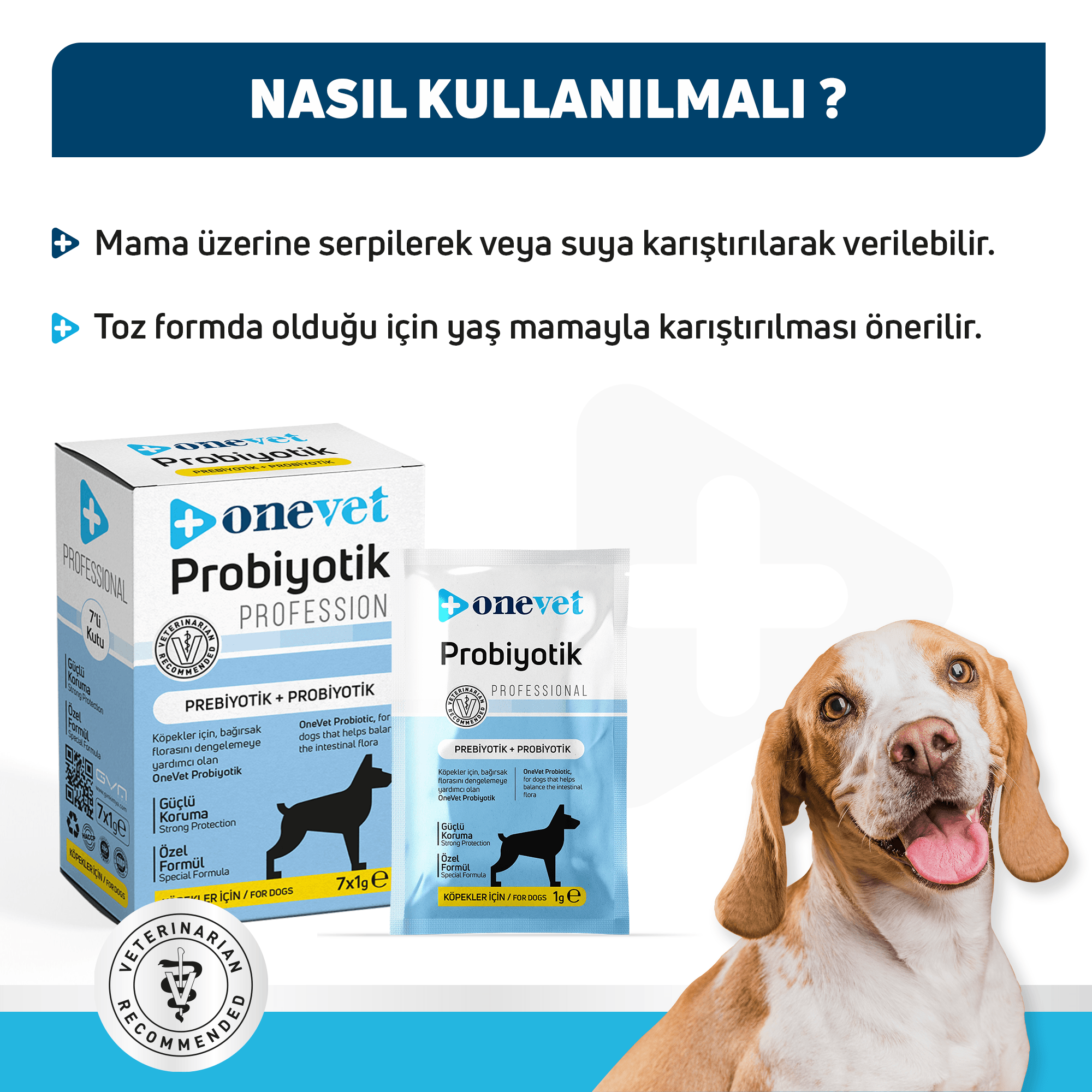 OneVet Probiyotik Köpekler için Sindirim ve Bağışıklık Güçlendirici Saşe