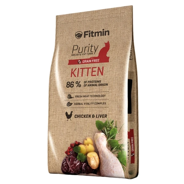 Fitmin Purity Kitten Tavuk ve Ciğerli Tahılsız Yavru Kedi Maması