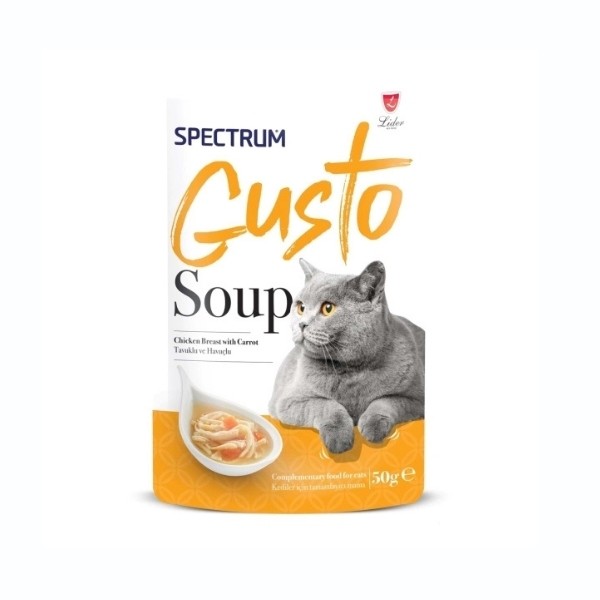 Spectrum Gusto Soup Tavuklu ve Havuçlu Kedi Çorbası