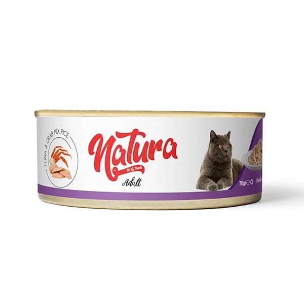 Natura Tahılsız Ton Balık ve Yengeçli Yetişkin Konserve Kedi Maması