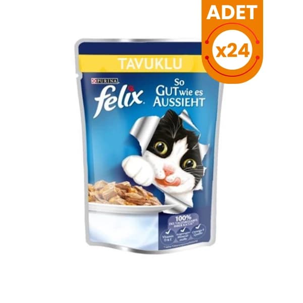 Felix Tavuklu Yetişkin Yaş Kedi Maması