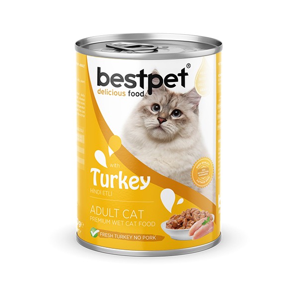 Bestpet Gravy Soslu Hindili Yetişkin Konserve Kedi Maması