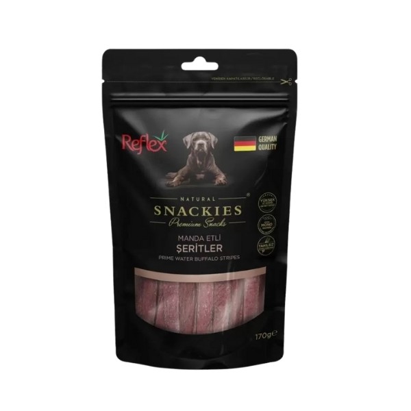 Reflex Snackies Natural Manda Etli Şerit Tahılsız Köpek Ödül Maması