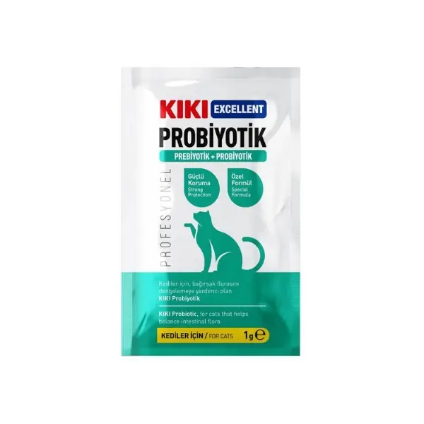 Kiki Excellent Kediler için Toz Probiyotik ve Prebiyotik Saşe