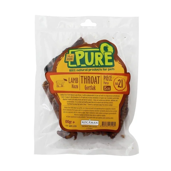 Delibon Kurutulmuş Parça Kuzu Gırtlak Köpek Ödül Maması