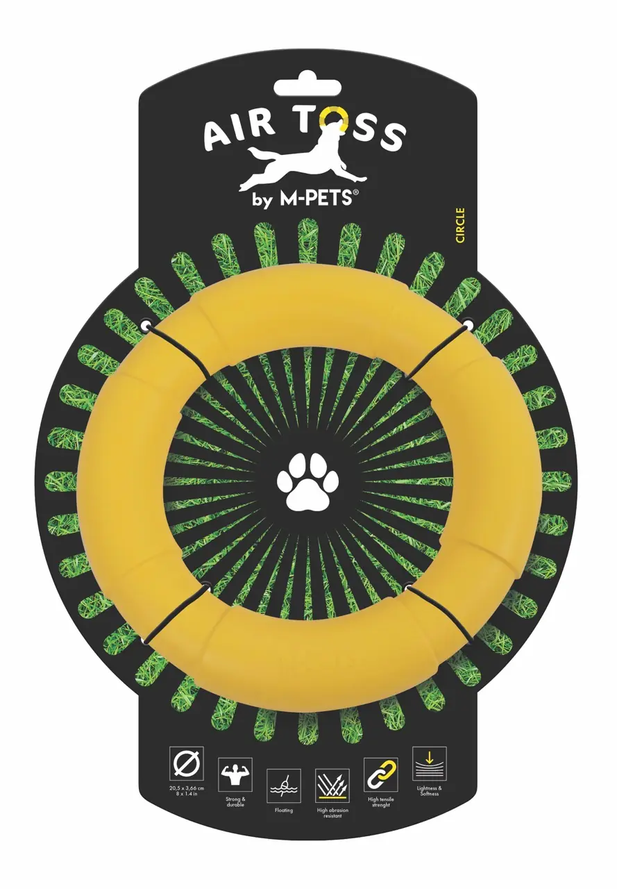 M-Pets Air Toss Circle Dayanıklı Suda Yüzen Köpek Oyuncağı