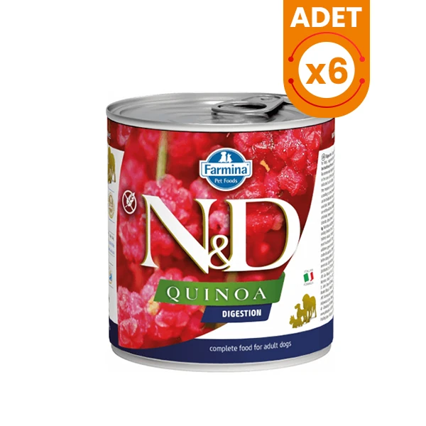 N&D Quinoa Digestion Kuzu Etli Konserve Yaş Köpek Maması - 6 Adet 285 Gr