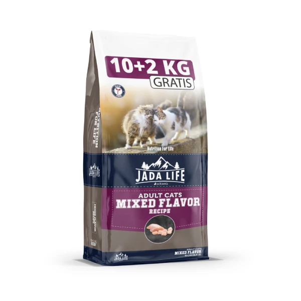 Jadawa Jada Life Karışık Lezzet Yetişkin Kedi Maması - 10+2 Kg Hediyeli