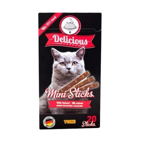 Tomi Salamlı Mini Stick Kedi Ödül Maması