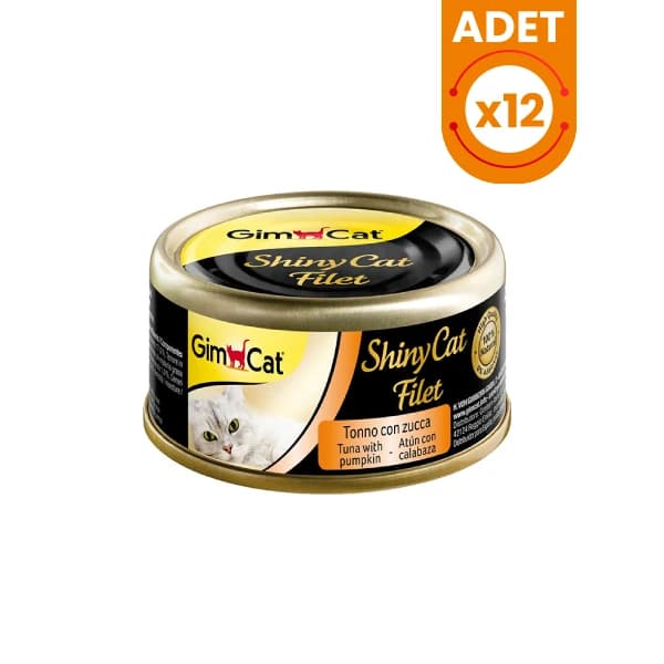 Gimcat Shinycat Kıyılmış Fileto Tuna ve Kabaklı Yetişkin Konserve Kedi Maması