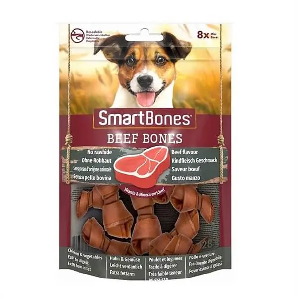 Smart Bones Sığır Etli Mini Düğüm Kemik Köpek Ödül Maması