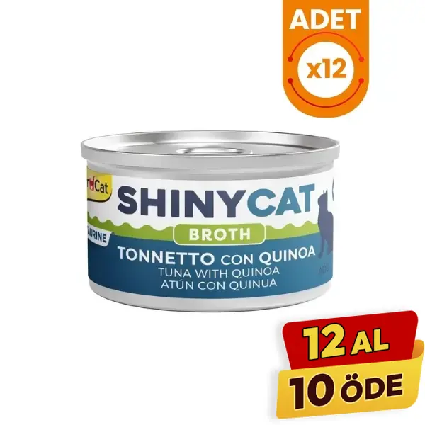 Gimcat Shinycat Broth Sos İçinde Ton Balıklı ve Kinoalı Konserve Kedi Maması