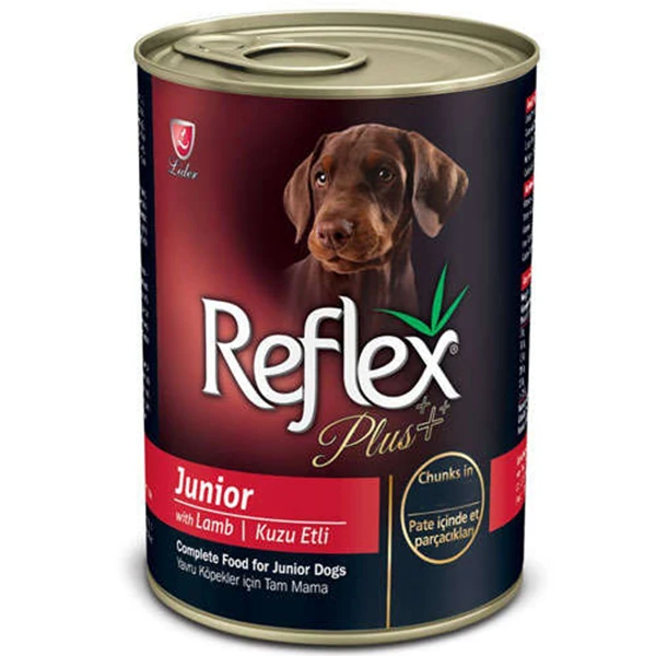 Reflex Plus Junior Kuzulu Yavru Konserve Köpek Maması - 1 Adet 400 Gr