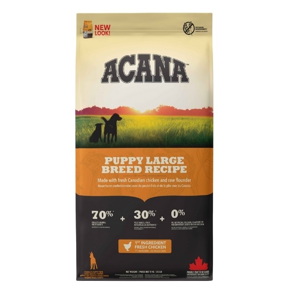 Acana Puppy Large Tahılsız Tavuklu ve Balıklı Büyük Irk Yavru Köpek Maması