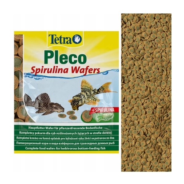 Tetra Pleco Spiriluna Wafers Bitkisel Dip Balık Yemi