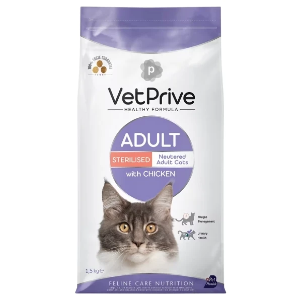 Vet Prive Tavuklu Kısırlaştırılmış Kedi Maması - 1.5 Kg