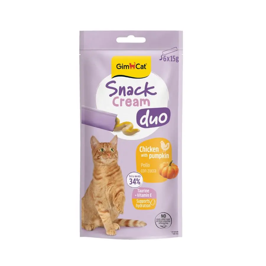 Gimcat Snack Cream Duo Tavuklu & Balkabaklı Kedi Ödülü