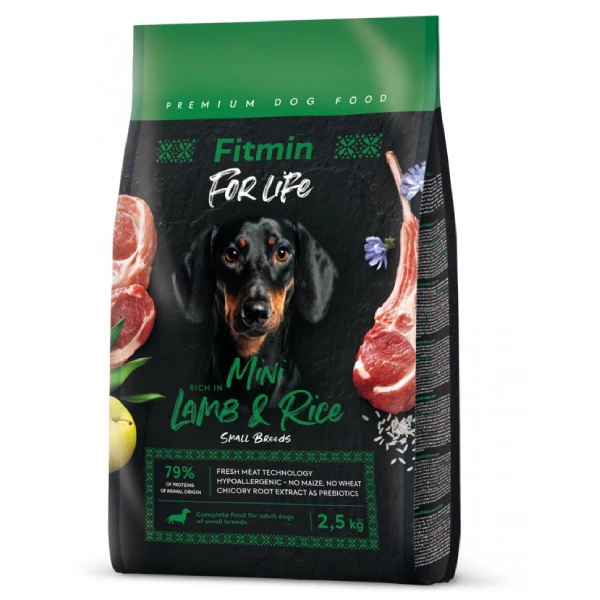 Fitmin For Life Mini Irk Kuzu Etli ve Pirinçli Yetişkin Köpek Maması